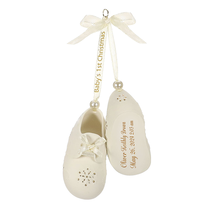 Personalized baby shoes ornament